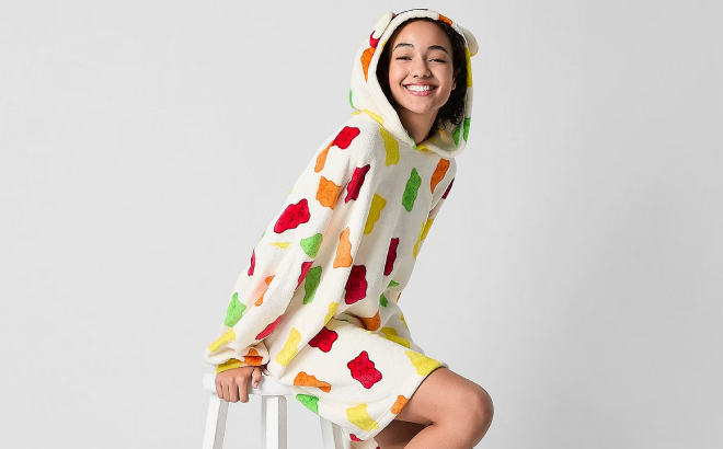 JCPenney x Haribo Oversized Womens Long Sleeve Juniors Hoodie