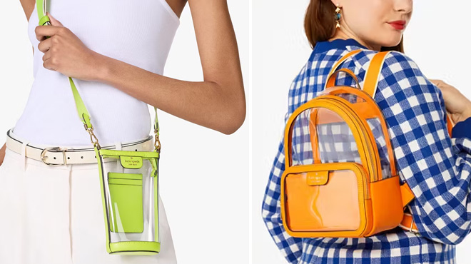 Kate Spade Outlet Clare See Through Phone Crossbody and Clare See Through Small Backpack Kate Spade Outlet Clare See Through Phone Crossbody and Clare See Through Small Backpack
