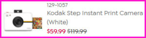 Kodak Step Instant Print Camera Checkout Screen Kodak Step Instant Print Camera Checkout Screen