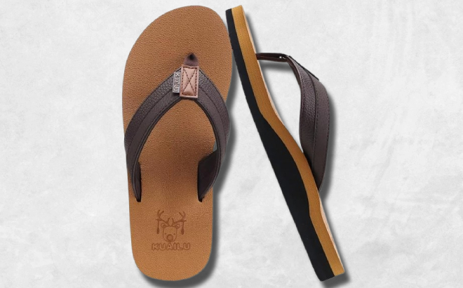 KuaiLu Mens Yoga Mat Flip Flops