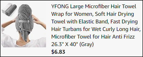 Large Microfiber Hair Towel Wrap Checkout