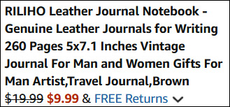 Leather Journal Notebook Checkout Screenshot Leather Journal Notebook Checkout Screenshot