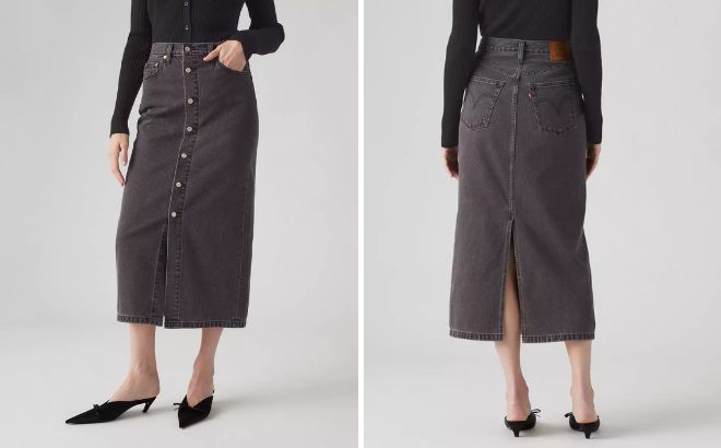 Levis Button Midi Skirt Levis Button Midi Skirt