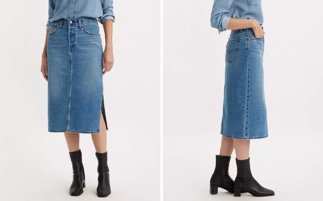 Levis Side Slit Skirt Levis Side Slit Skirt