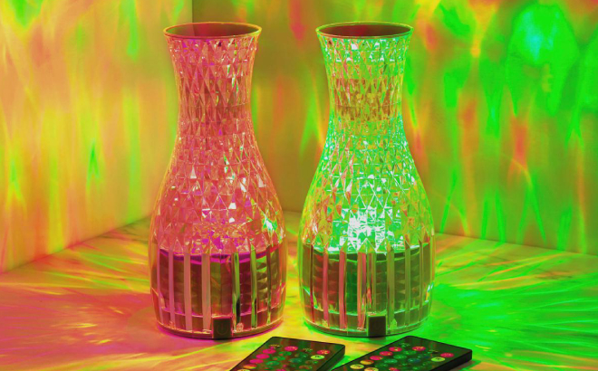 Living Glow Rechargeable Color Changing Starburst Touch Lamp 2 Pack