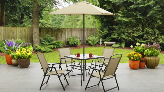 Mainstays 6 Piece Outdoor Patio Dining Set