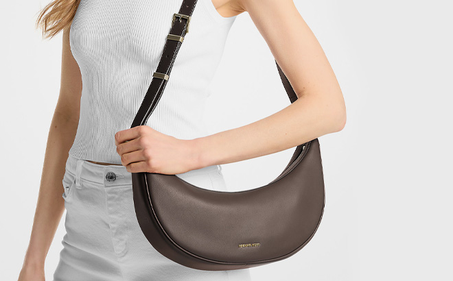 Michael Kors Avra Medium Leather Crossbody Bag