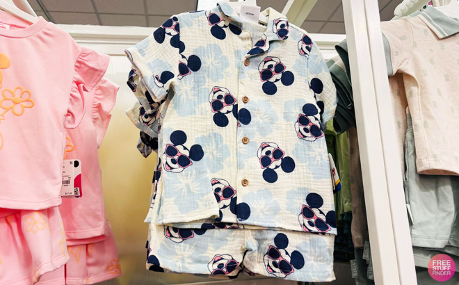 Mickey Mouse Toddler Boys Woven Gauze Top Shorts Set