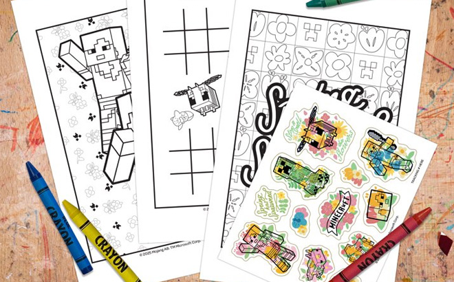 Minecraft Easter 24 Page Mini Coloring Book Minecraft Easter 24 Page Mini Coloring Book