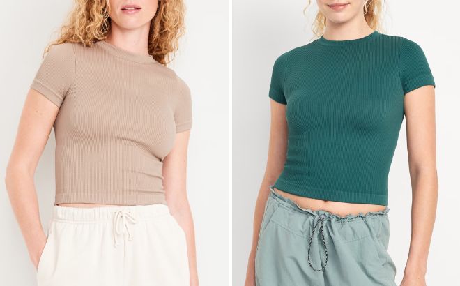 Old Navy Fitted Seamless Ribbed T Shirt Old Navy Fitted Seamless Ribbed T Shirt