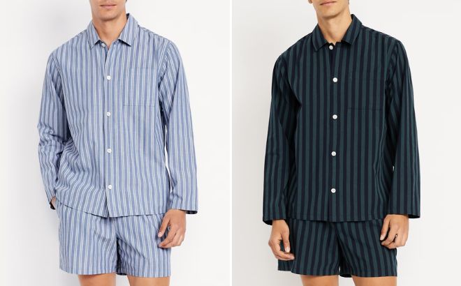 Old Navy Mens Poplin Pajama Short Set Old Navy Mens Poplin Pajama Short Set