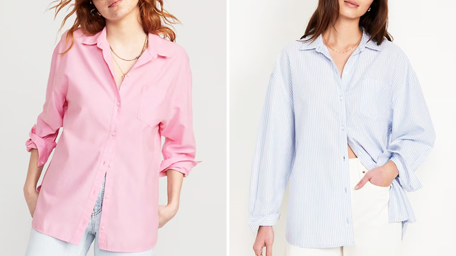 Old Navy Oversized Button Down Boyfriend Shirt Old Navy Oversized Button Down Boyfriend Shirt