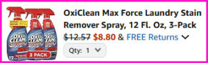 OxiClean Laundry Stain Remover Spray Checkout Screen