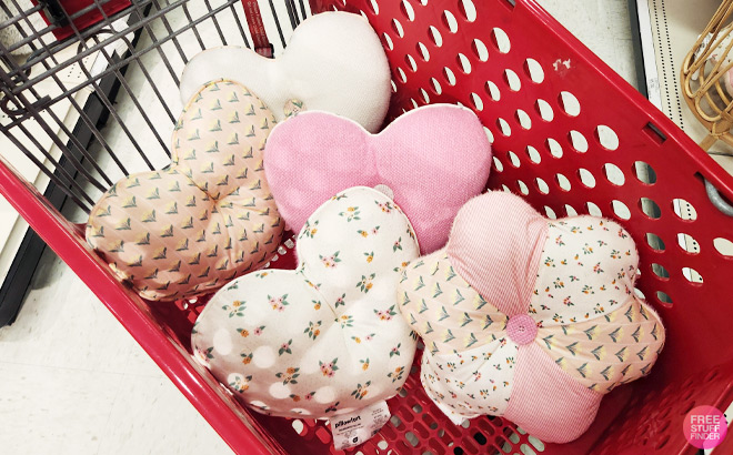 Pillowfort Mini Reversible Pillows in a Cart at Target