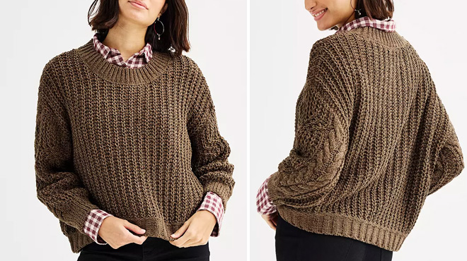SO Women's Cable Knit Pullover Sweater SO Women's Cable Knit Pullover Sweater