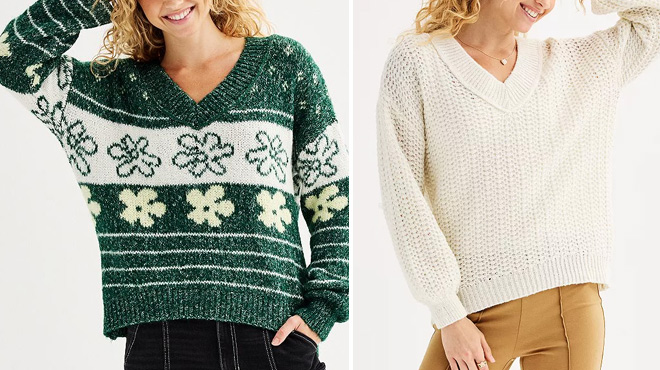 SO Women's V-Neck Pullover Sweaters SO Women's V-Neck Pullover Sweaters