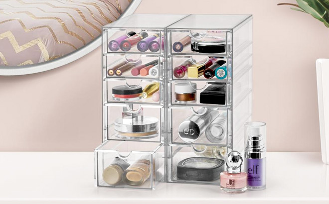 Sorbus 5 Drawer Makeup Organizer 2 Pack