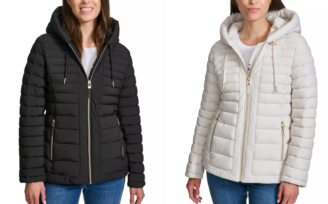 Tommy Hilfiger Womens Hooded Packable Puffer Coat Tommy Hilfiger Womens Hooded Packable Puffer Coat