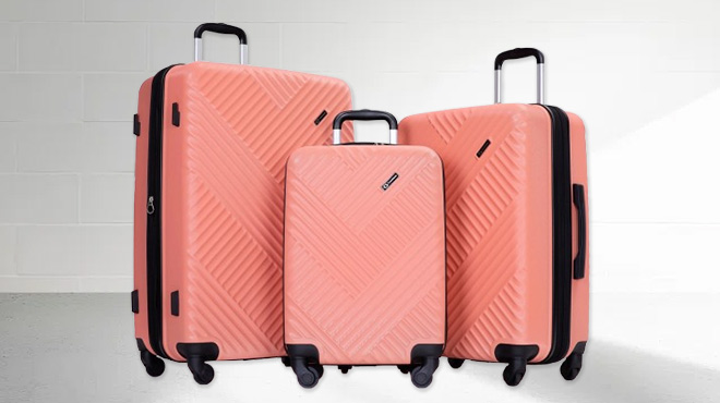 Travelhouse 3 Piece Hardshell Expandable Luggage Set