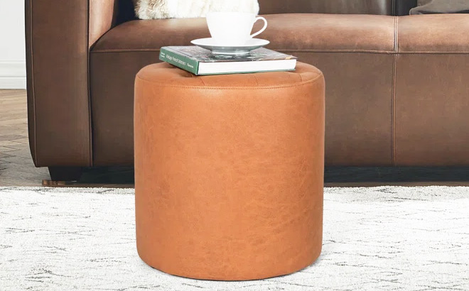 Tufted Round Standard Ottoman