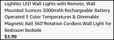 Wall Mounted Light Checkout Page
