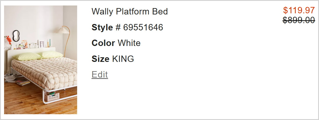 Wally Platform Bed at Checkout Wally Platform Bed at Checkout