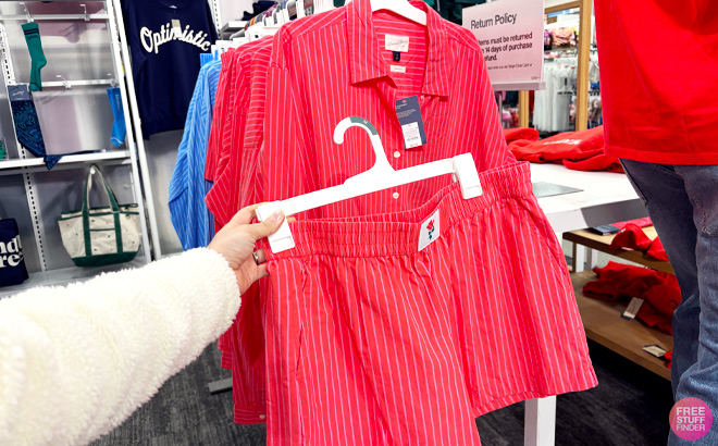 a Person Holding Universal Thread Womens Boxer Pull On Shorts