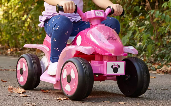 A Kid Rides Huffy 6V Minnie Quad Ride On Car