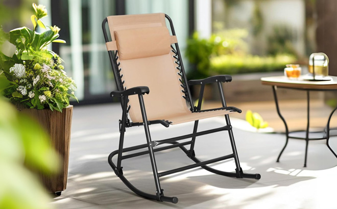 Amazon Basics Zero Gravity Chair in Beige