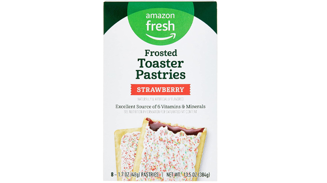 Amazon Fresh Frosted Strawberry Toaster Pastries 8 Count