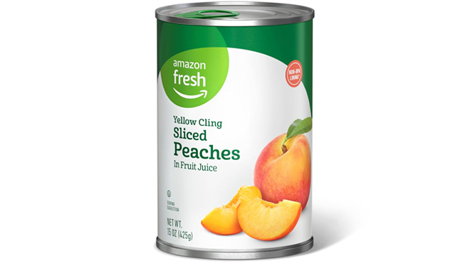 Amazon Fresh Yellow Cling Sliced Peaches Amazon Fresh Yellow Cling Sliced Peaches