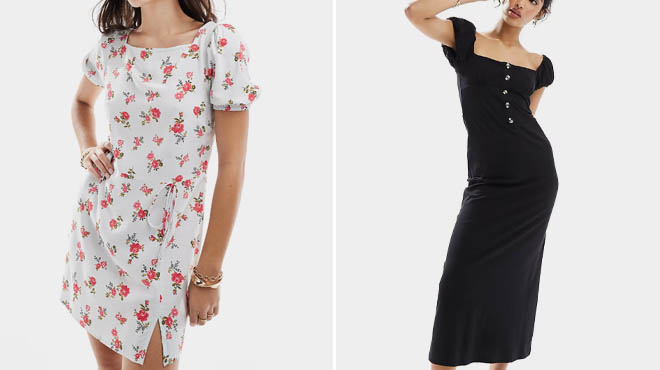 Asos Mini Tea and Square Neck Midi Dresses Asos Mini Tea and Square Neck Midi Dresses