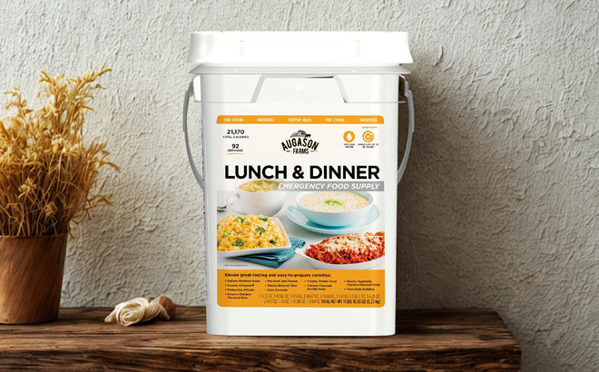 Augason Farms Lunch and Dinner Variety Pail Emergency Food