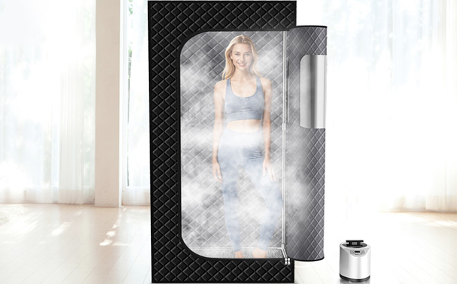Black Portable Sauna Tent