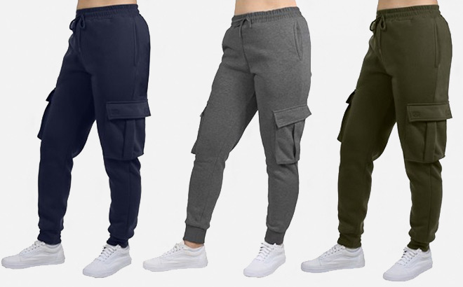 Cargo Jogger Sweatpants 3 Pack