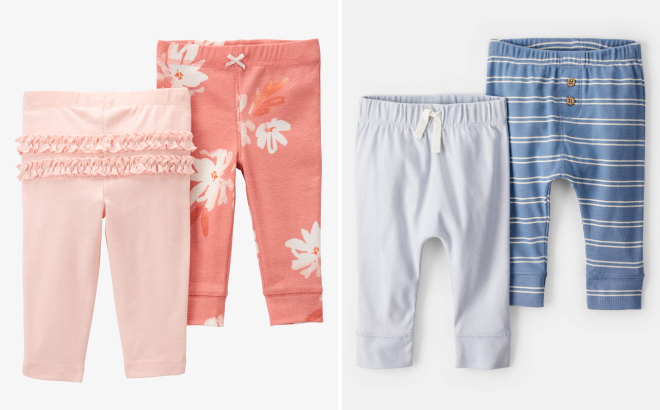 Carters Baby 2 Pack Pull On Pants