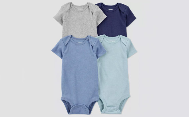 Carters Just One You Baby Short Sleeve Bodysuit 4 Pack