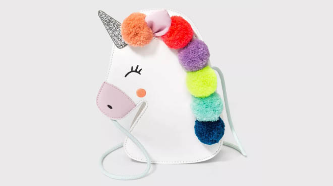 Cat Jack Kids Pom Pom Unicorn Crossbody Bag