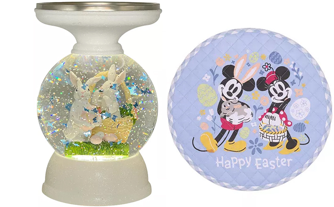 Celebrate Together Easter Bunny Shimmer Candle Holder Table Decor and Disneys Mickey Mouse Reversible Quilt Placemat by Celebrate Together Easter Celebrate Together Easter Bunny Shimmer Candle Holder Table Decor and Disneys Mickey Mouse Reversible Quilt Placemat by Celebrate Together Easter