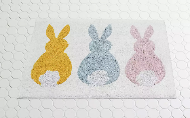 Celebrate Together Easter Bunny Tails Bathroom Rug