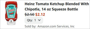 Checkout page of Heinz Chipotle Tomato Ketchup Checkout page of Heinz Chipotle Tomato Ketchup