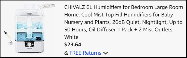 Chivalz Cool Mist Top Fill 6L Humidifier Checkout Chivalz Cool Mist Top Fill 6L Humidifier Checkout
