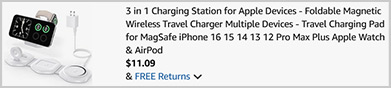 Cinfii 3 in 1 Foldable Travel Charging Station Screenshot