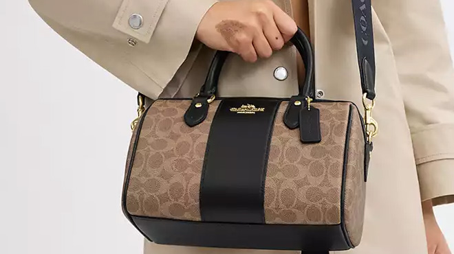 Coach Outlet Rowan Satchel Bag In Signature Canvas