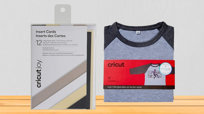 Cricut Joy Insert Cards 12 Pack and Unisex Youth T Shirt Blank