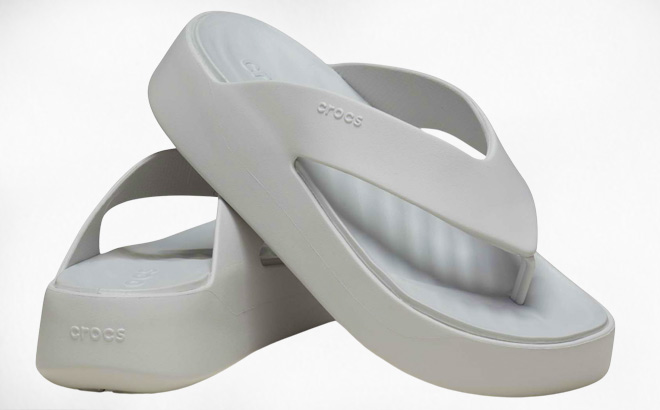 Crocs Womens Getaway Platform Flip Flop Sandals in Atmosphere Crocs Womens Getaway Platform Flip Flop Sandals in Atmosphere