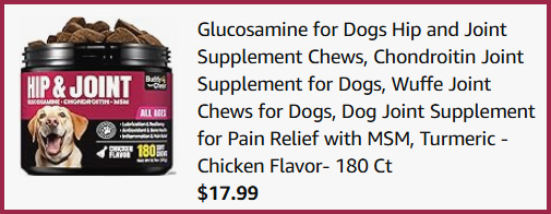 Dogs Hip and Joint Supplement Chews Summary