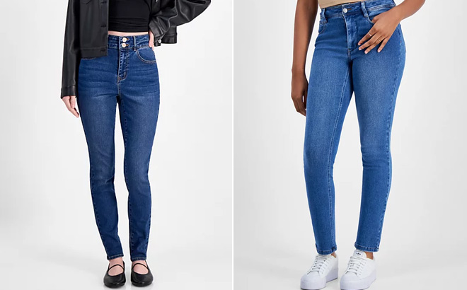 Dollhouse Curvy High Rise Double Button Skinny Jeans Dollhouse Curvy High Rise Double Button Skinny Jeans