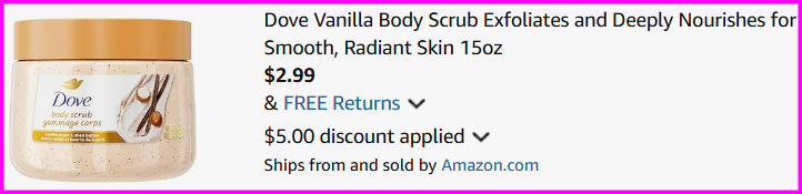 Dove Body Scrub Checkout