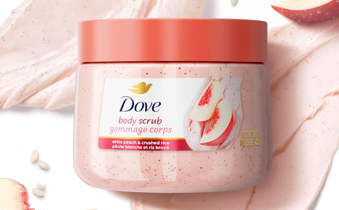 Dove Body Scrub White Peach Crushed Rice Dove Body Scrub White Peach Crushed Rice
